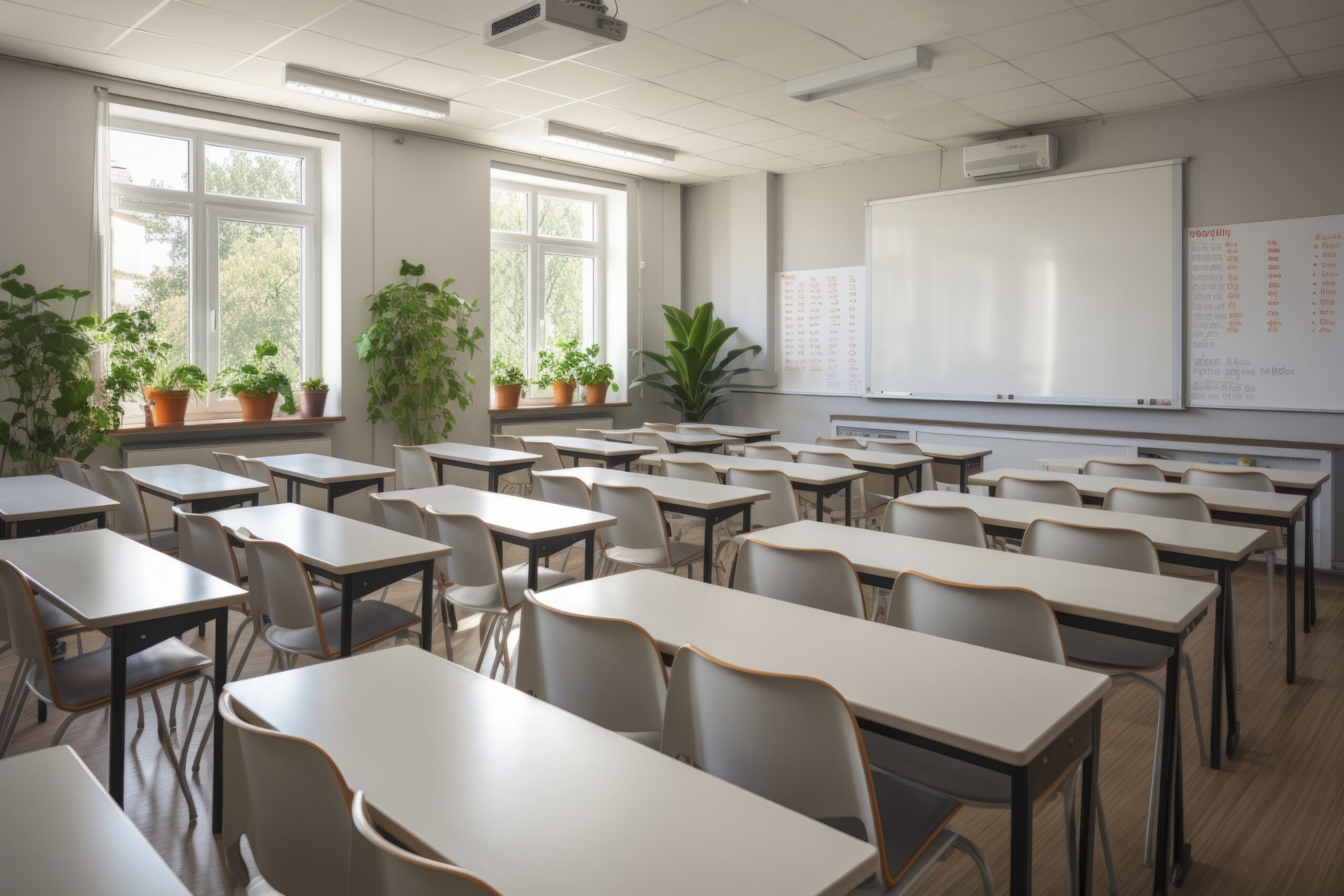 view modern classroom school