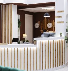 hotel lobby with impressive design